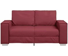 Dvivietė sofa Vyno raudona 160 cm Dirbtinė oda