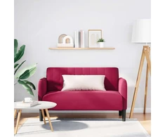 Dvivietė sofa, vyno raudonumo, 109 cm, aksominė
