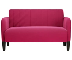 Dvivietė sofa, vyno raudonumo, 109 cm, aksominė