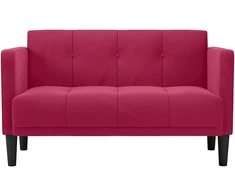 Dvivietė sofa, vyno raudonumo, 111 cm, aksominė