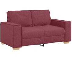 Dvivietė sofa, vyno raudonumo, 160x78x84 cm, audinys