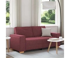 Dvivietė sofa, vyno raudonumo, 180x78x84 cm, audinys