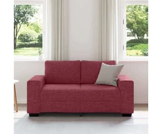 Dvivietė sofa, vyno raudonumo, 160x77x82 cm, audinys