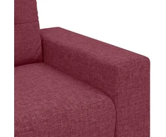 Dvivietė sofa, vyno raudonumo, 160x77x82 cm, audinys