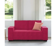 Dvivietė sofa, vyno raudonumo, 160x78x84 cm, aksominė