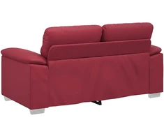 Dvivietė sofa, vyno raudonumo, 160x81x84 cm, dirbtinė oda