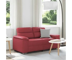 Dvivietė sofa, vyno raudonumo, 160x81x84 cm, dirbtinė oda