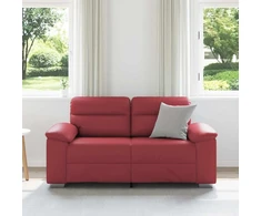 Dvivietė sofa, vyno raudonumo, 160x81x84 cm, dirbtinė oda