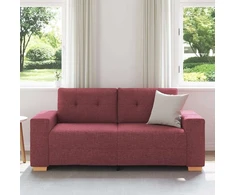 Dvivietė sofa, vyno raudonumo, 180x77x82 cm, audinys