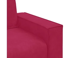 Dvivietė sofa, vyno raudonumo, 180x78x84 cm, aksominė