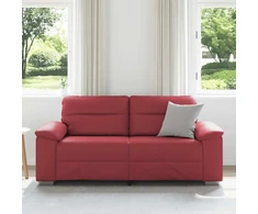 Dvivietė sofa, vyno raudonumo, 180x81x84 cm, dirbtinė oda