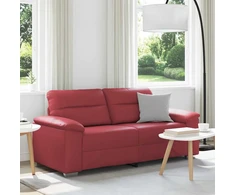 Dvivietė sofa, vyno raudonumo, 180x81x84 cm, dirbtinė oda