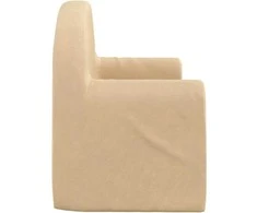Dvivietė vaikiška sofa-lova, kreminės spalvos, minkštas pliušas