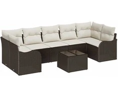 Sodo Sofų Rinkinys Ruda 55 x 55 x 37 cm poliratanas