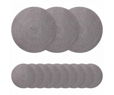 Džiuto paveikslai 12 pcs Pilka Ø 30 cm 100% Tossa Džiutas