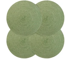 Džiuto paveikslai 4 pcs Alyvuogių žalia Ø 30 cm