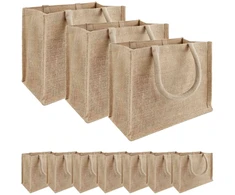 Džiuto piniginės 10 pcs Natūrali 26 x 22 x 14 cm