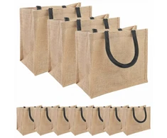 Džiuto piniginės 10 pcs Natūrali ir juoda 26 x 22 x 14 cm