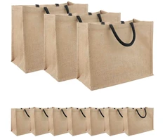 Džiuto piniginės 10 pcs Natūrali ir juoda 42 x 33 x 19 cm