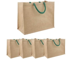 Džiuto piniginės 5 pcs Natūrali ir žalia 42 x 33 x 19 cm
