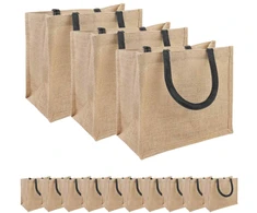 Džiuto piniginės 50 pcs Natūrali ir juoda 26 x 22 x 14 cm