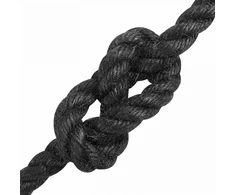 Džiuto virvė 10 mm Juoda 100% Tossa jutas
