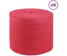 Džiuto virvė 10 pcs Raudona 100% Tossa jutas