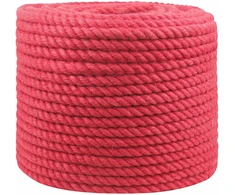 Džiuto virvė 14 mm Raudona 100% Tossa jutas