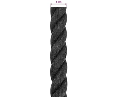 Džiuto virvė 300 mm 25 m Juoda 100% Tossa jutas