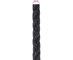 Džiuto virvė 60 mm 50 m Juoda 100% Tossa jutas