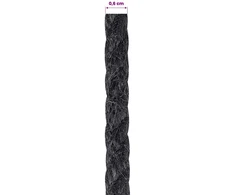Džiuto virvė 6 mm Juoda 100% Tossa jutas