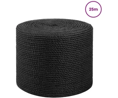 Džiuto virvė 8 Juoda 100% Tossa jutas