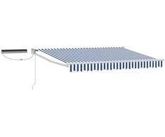 Elektrinė ištraukiama pavėsinė Mėlyna ir balta 3 x 2 m