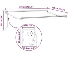 Elektrinė ištraukiama pavėsinė Smėlio 3,5 x 2 m