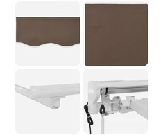 Elektrinė ištraukiama pavėsinė Taupe 4 × 3,5 m