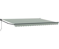 Pavėsinė Žalia ir balta 4 x 2 m Poliesteris ir Metalas