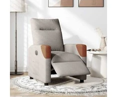 Fotelis Elektrinis atlošiamas krėslas, taupe spalvos, audinys