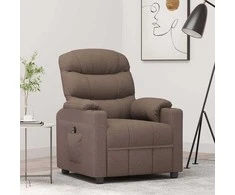 Fotelis Elektrinis atlošiamas krėslas, taupe spalvos, audinys