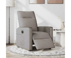 Fotelis Elektrinis atlošiamas krėslas, taupe spalvos, audinys