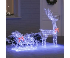 Elnių tempimo roges Mėlyna 70 x 24 x 128 cm Akrilas 200 LED