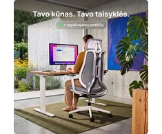 Ergonix OmniSit Pro Pilka Ergonominė Biuro kėdė 150 kg. | 5 metų garantija