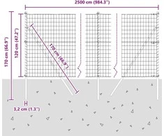 Euro tvoros žemės tvirtinimas 25 x 1,2 m PVC dengtas plienas