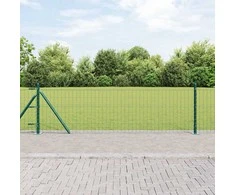 Eurų tvora su betono baze 50 x 0,4 m PVC dengtas plienas Žalia