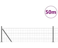 Tvora su stulpais Pilka 0,6 x 50 m Plienas ir PVC
