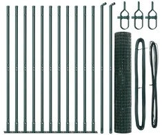 Tvora su stulpais Žalia 1,2 x 25 m Plienas ir PVC