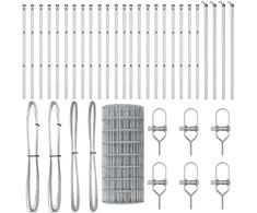 Tvora su stulpais Sidabro 0,6 x 50 m Plienas ir PVC