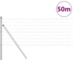 Tvora su stulpais Sidabro 0,6 x 50 m Plienas ir PVC