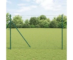 Tvora su stulpais Žalia 1,6 x 10 m Plienas ir PVC