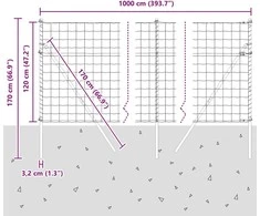 Euro tvoros žemės tvirtinimas 10 x 1,2 m PVC dengtas plienas