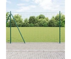 Eurų tvora su betono baze 25 x 1,2 m PVC dengtas plienas Žalia